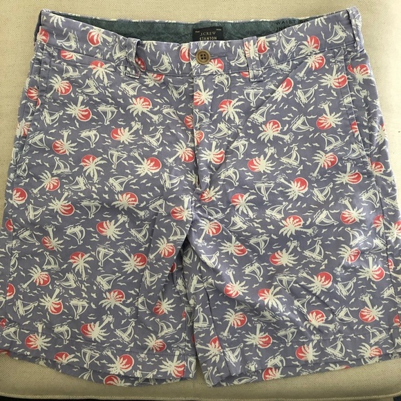 J. Crew Stanton Patterned Shorts - Picture 1 of 3